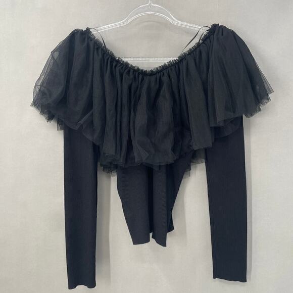 Endless Rose Mixed Media Top Womens Medium Mesh Balletcore  Dark Feminine Fairy - Picture 3 of 5